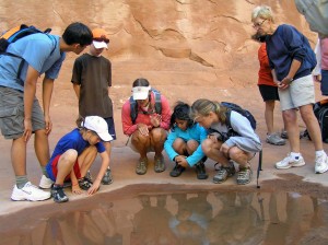 Hiking the Fiery Furnace, Arches National Park, Utah